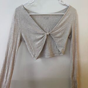 Aerie Long sleeve crossover crop top